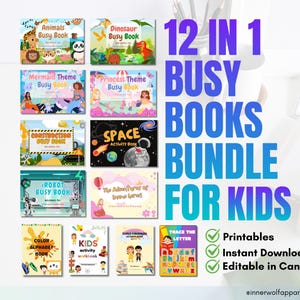 Busy Book Printable Quiet Book for Toddlers Montessori Homeschool Learning Resources Preschool Educational Activities Digital Printables