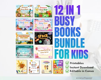 Książka do druku dla zajętych dzieci Cicha książka dla maluchów Montessori Homeschool Learning Resources Przedszkolne zajęcia edukacyjne Cyfrowe materiały do druku
