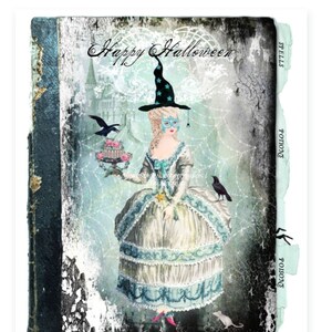 Halloween witch, spell book, digital download