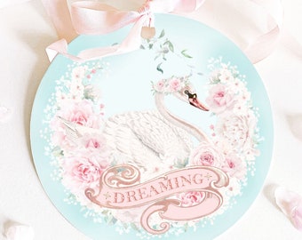 Dreaming Swan Printable Gift Tags, Christmas, Paper Craft, Digital Download
