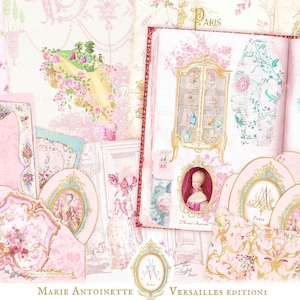 Marie Antoinette, Franse dagboeknotities, 8,5 x 11 inch, digitale download