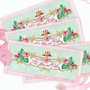 Let them eat cake gift tags, digital download