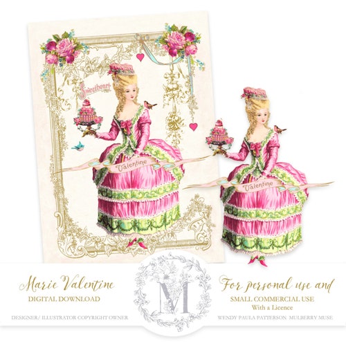 Marie Antoinette Printable Digital Download for Cards - Etsy