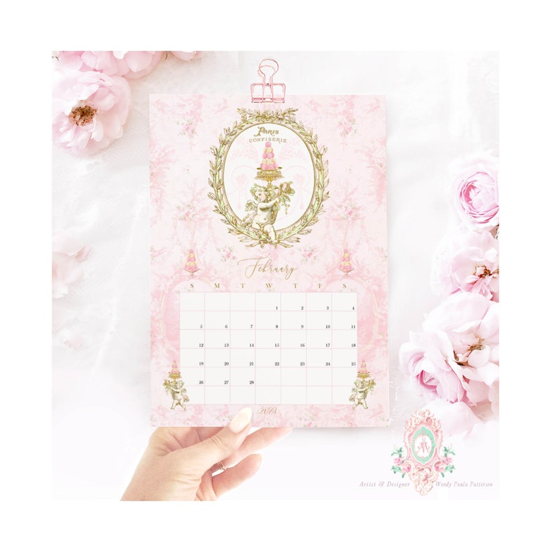 Printable Calendar 2023 Marie French Paris Etsy