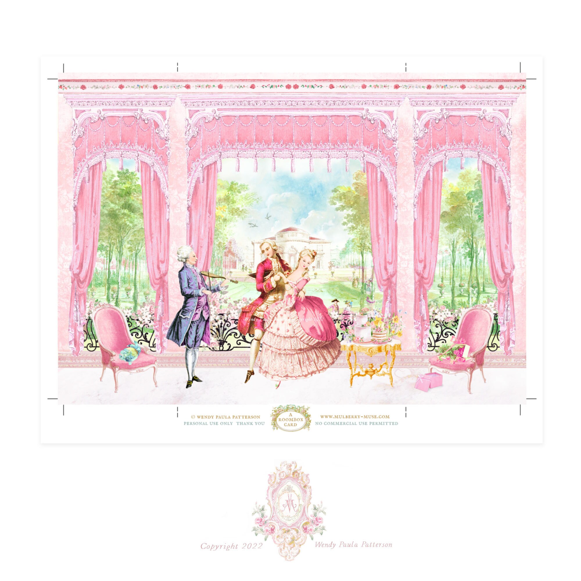 Marie Antoinette Printable Card Valentines Day Engagement - Etsy