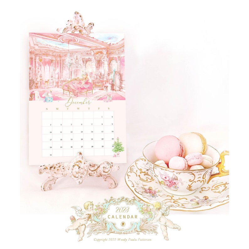 Desk Calendar 2023 Printable Marie French Paris Etsy