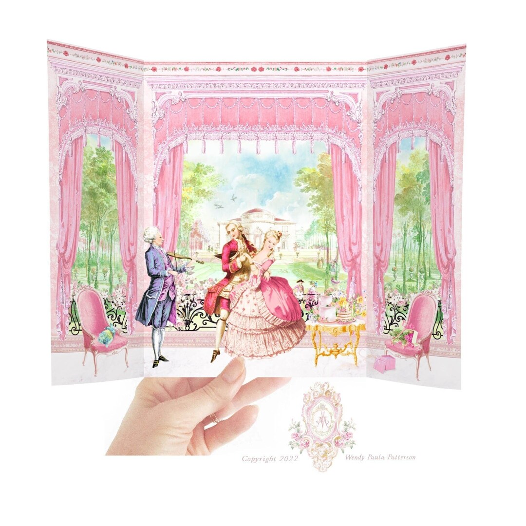 Marie Antoinette Printable Card, Valentines Day, Engagement, Wedding ...