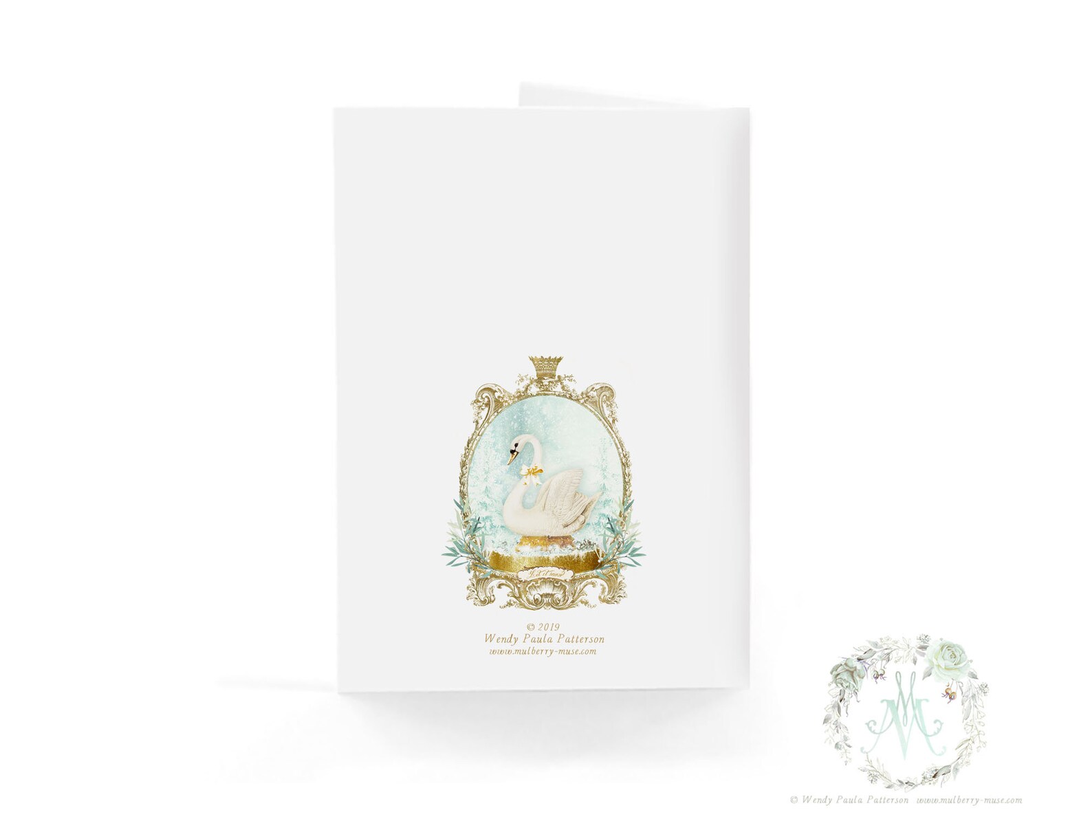 2022 White Swan Handmade Father Christmas White Swan Christmas Card snow dome holiday card Etsy