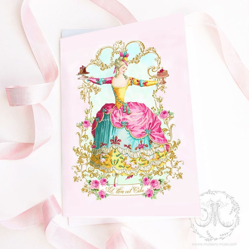 Marie Antoinette Printable Digital Download for Cards - Etsy