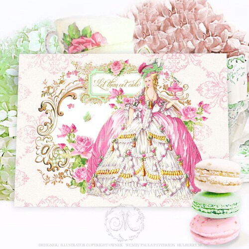 Marie Antoinette Printable Digital Download for Cards - Etsy