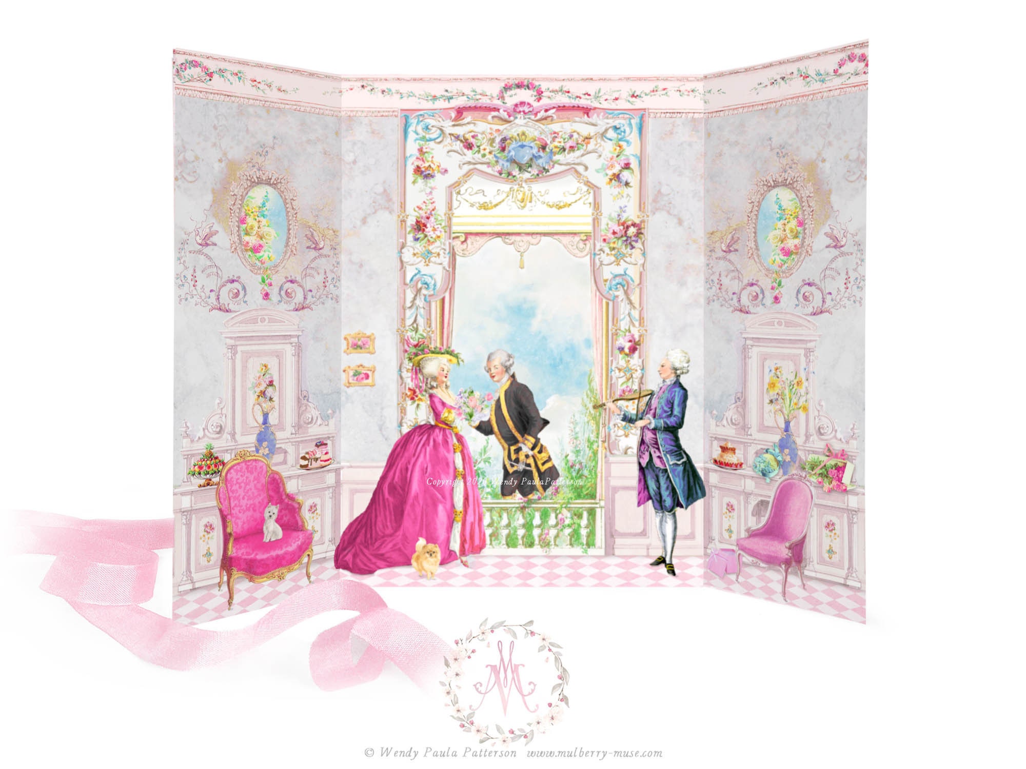 Marie Antoinette Printable Card Valentines Day Mother's | Etsy