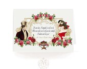 Jane Austen quote card, romantic couple, Valentine card, Pride and Prejudice, love card