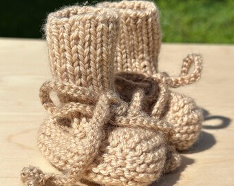 Knit baby booties/socks