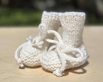 Baby knitted booties