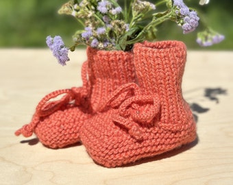 Baby knit booties