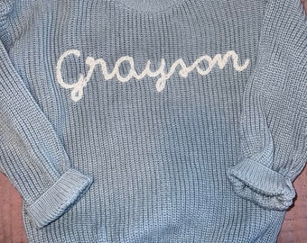 Embroidered Baby Sweaters