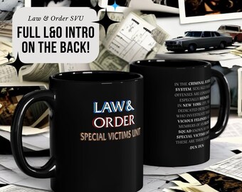 SVU Law And Order, Elliot Stabler Mug, Crime Junkie Merch, Crime Show Gift, Mariska Hargitay, Olivia Benson, Crime Mug
