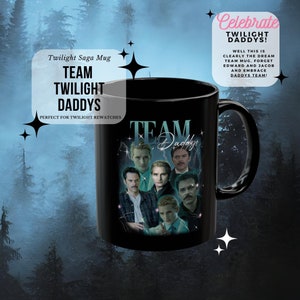 Team Daddys Twilight Mug, Carlisle & Charlie Swan Coffee Cup, Funny Twilight Gift, Vampire Saga Merch, Movie Fan Mug, Pop Twilight Cup