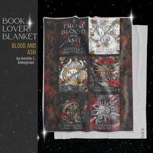 Blood and Ash Book Blanket – Jennifer L. Armentrout Series Throw, Fantasy Romance Cozy Gift, Bookish Fleece Blanket, Dark Fantasy Fan Decor