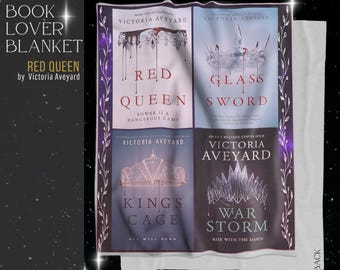 Red Queen Book Blanket – Victoria Aveyard Series Throw, Fantasy