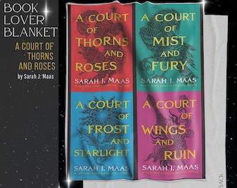 ACOTAR Book Blanket – A Court of Thorns and Roses Series Blanket, Sarah J Maas Cozy Reading Gift, Fantasy Bookish Throw, Booktok Blanket