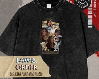Vintage Law & Order SVU T-Shirt – Olivia Benson The Boss Graphic Tee, 90s Aesthetic Oversized Washed Shirt, Crime Show Fan Gift, SVU Merch