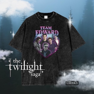Twilight Team Edward T-Shirt, Retro Vampire Tee, Casual Fan Gift for Twilight Saga Fans