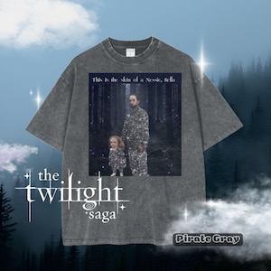 Edward & Nessie Meme T-Shirt – Funny Twilight Shirt, Vintage Y2K Oversized Tee, Twilight fan gift, Sparkly Skin of a Killer Tee, Titsoak