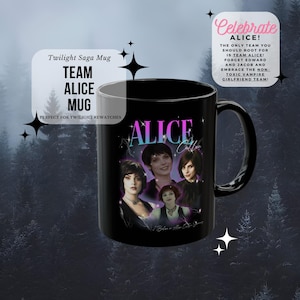 Team Alice Cullen Twilight Mug, Vampire Girlfriend Coffee Cup, Twilight Merch, Fandom Gift, Alice Cullen Aesthetic, Twilight Saga Mug