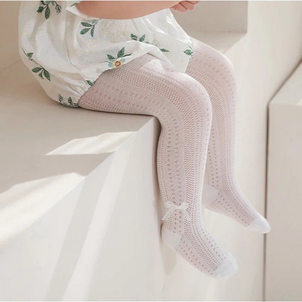 Girls' Pantyhose Summer Thin Newborn Baby Mesh leggings Infant Girls Bow Princess Pants Dance Tights For Kids