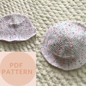 Crochet bucket hat PATTERN/ MEDIUM size adult crochet pattern /PDF crochet hat pattern/ Crochet summer hat pattern/ Crochet bucket hat/