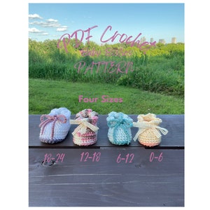 EASY Crochet Baby Booties Pattern/ PDF Crochet Baby Shoes/ Crochet Baby Shoes/ Baby Shoes Crochet Pattern