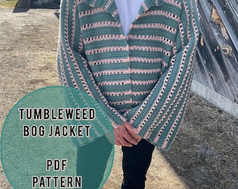 Crochet Tumbleweed BOG Jacket Pattern, XS-5XL (PDF Pattern)