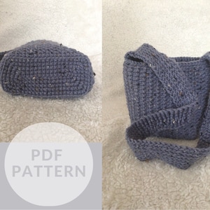 Pattern/ Navy crochet bag pattern/ Easy crossbody bag pattern/ Midi crochet bag pattern