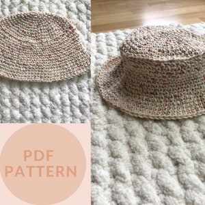 Crochet bucket hat PATTERN/ MEDIUM size adult crochet pattern /PDF crochet hat pattern/ Crochet summer hat pattern/ Crochet bucket hat/