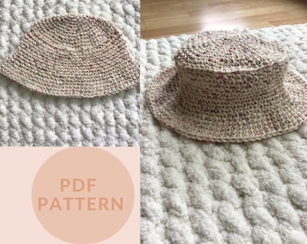 Crochet Bucket Hat Pattern: Adult Medium Size (PDF Pattern)