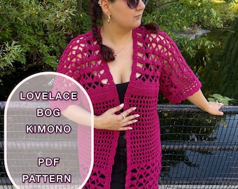 Lovelace BOG Kimono Crochet Pattern – Size XS-4XL (PDF Pattern)