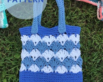 PATRÓN DE GANCHILLO/ Patrón de bolso de crochet fácil en 3 tamaños/ Patrón de bolso de crochet de estilo único