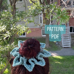 CROCHET SCRUNCHIE PATTERN/ Easy & Quick Crochet Floral Scrunchie Pattern/ Crochet Scrunchies pdf /Floral Crochet Scrunchie Patterns