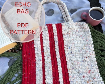 Crochet Echo Bag Pattern –  (PDF Download) -  Easy Crochet Purse Pattern, Modern Crochet Bag, Instant Download