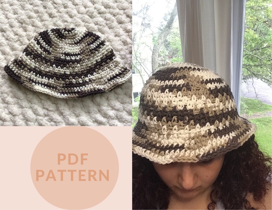 Crochet Bucket Hat PATTERN/ MEDIUM Size Adult Crochet Pattern /PDF ...