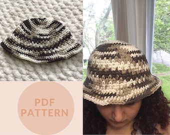 MOTIF de chapeau bob au crochet/ Modèle au crochet adulte de taille MOYENNE/Modèle de chapeau au crochet PDF/ Modèle de chapeau d'été au crochet/ Chapeau bob au crochet/