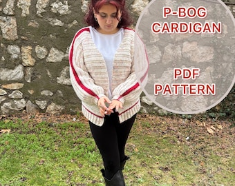 Crochet P-BOG jacket pattern XS/S/M/L/XL/2XL/3XL/4XL/ Bog jacket / crochet cardigan pattern/ beginner friendly crochet cardigan pattern
