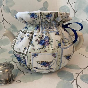 Royal Albert Moonlight Rose Teetasse Teewärmer/Teekannenwärmer - passend für eine 4-6 Tassen Teekanne - seltener Vintage Stoff