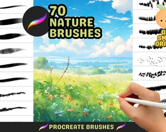 Creëer natuurborstels, 70 borstels voor anime en realistische illustraties, bomen, bloemen, landschappen, Ghibli, Makoto Shinkai