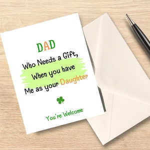 Funny Father's Day Card, Father's Day, Cute Father's Day Gift for Boyfriend, Husband, For Him, Love, Father's Day card, Father, Grandfather