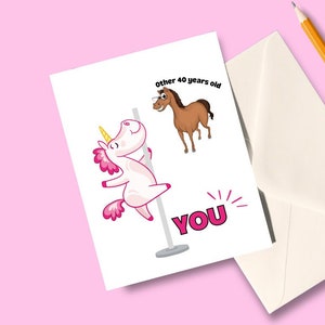 Carte de 40e anniversaire, joyeux anniversaire, carte personnalisée, carte d'anniversaire cadeau pour elle, maman, épouse, soeur, petite amie, meilleure amie, amour