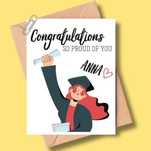Félicitations pour votre carte de remise des diplômes, carte de remise des diplômes, carte de remise des diplômes de la promotion 2024, cadeau de remise des diplômes pour elle, cadeau de remise des diplômes, pour lui