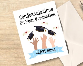 Congratulations on your graduation card, graduation card, class of 2024 graduation card, graduation gift for her, graduation gift, for him