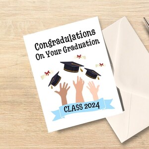 Félicitations pour votre carte de remise des diplômes, carte de remise des diplômes, carte de remise des diplômes de la promotion 2024, cadeau de remise des diplômes pour elle, cadeau de remise des diplômes, pour lui